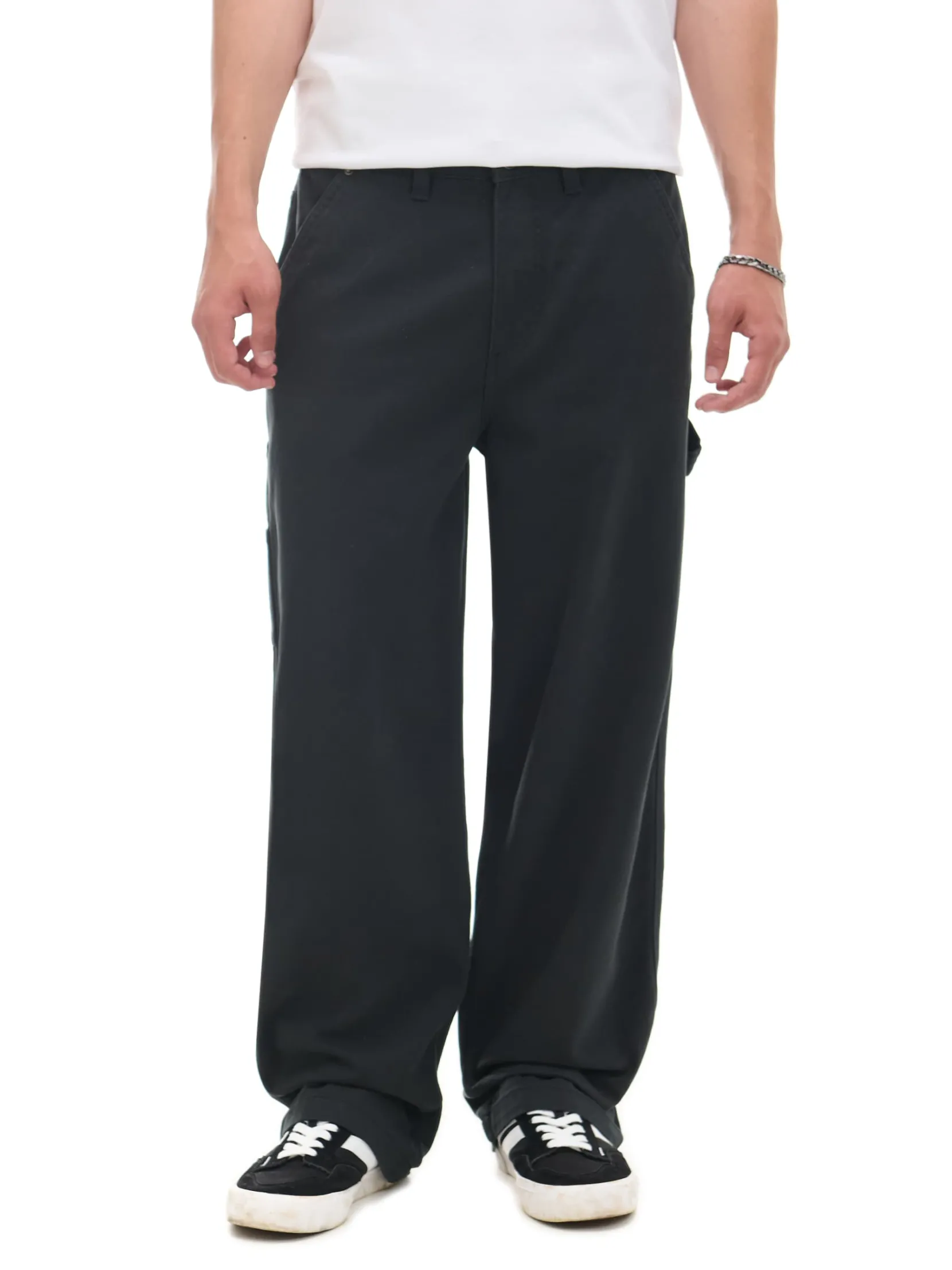 Online Czarne spodnie wide leg Baggy|Spodnie
