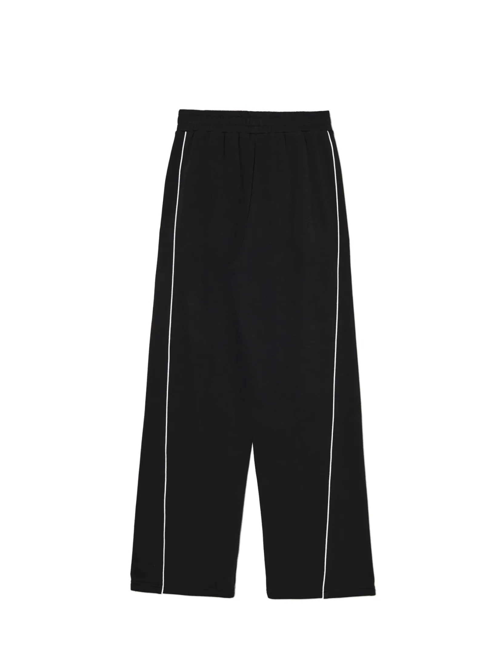 Fashion Czarne spodnie wide leg z wysokim stanem Spodnie