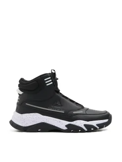 Sale Czarne wysokie sneakersy na zimę Sneakersy|Za Kostkę