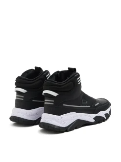 Sale Czarne wysokie sneakersy na zimę Sneakersy|Za Kostkę