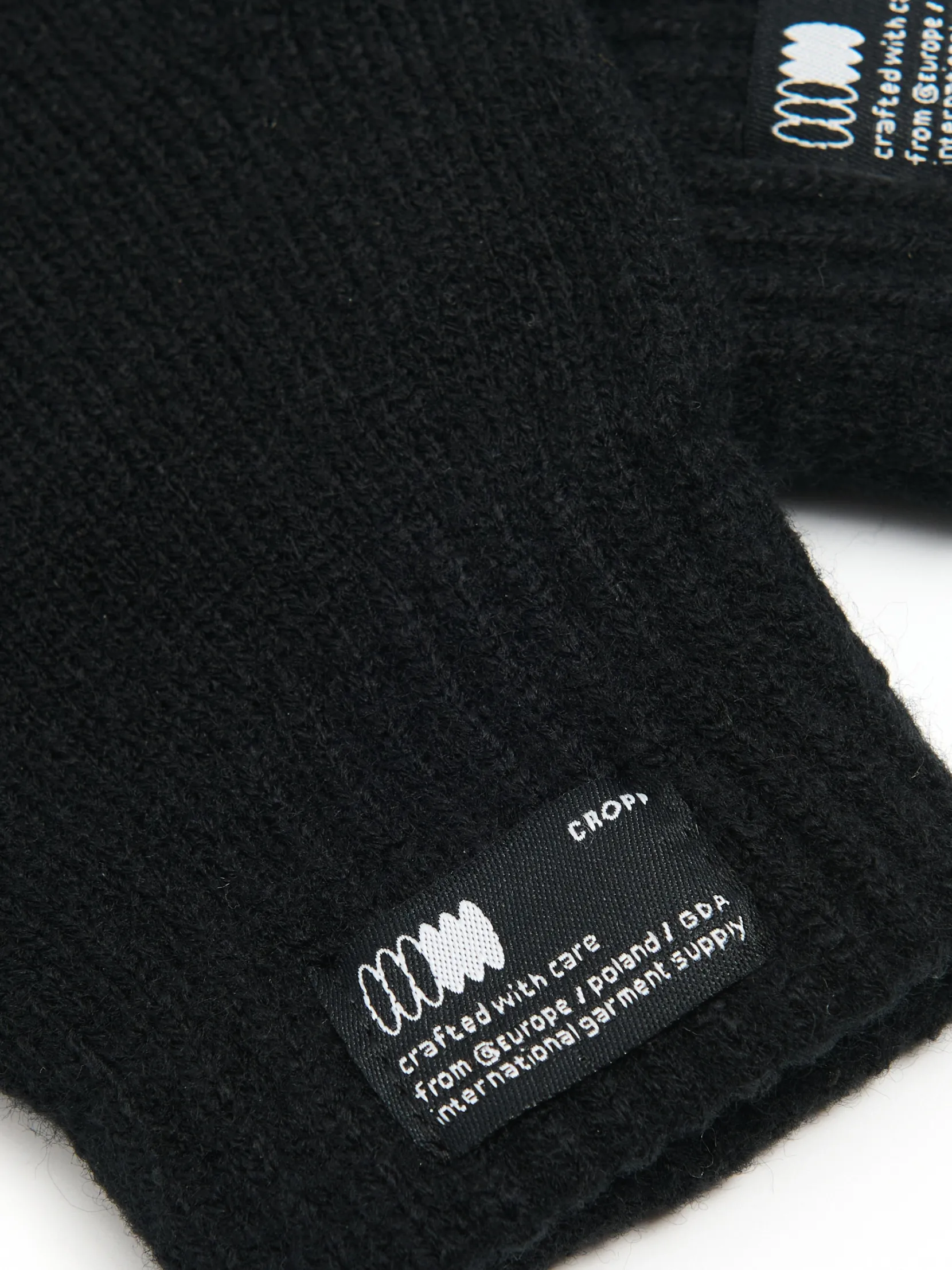 Outlet Czarne zimowe rękawiczki Rękawiczki|Basic