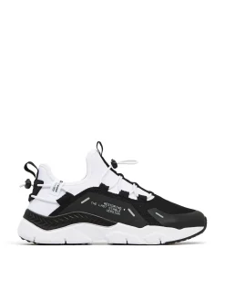 Hot Czarno-białe sneakersy z odblaskowymi detalami Sneakersy