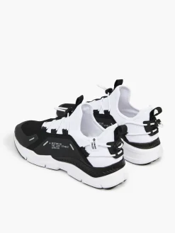 Hot Czarno-białe sneakersy z odblaskowymi detalami Sneakersy