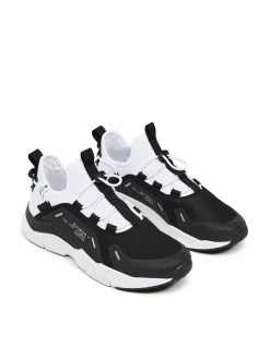 Hot Czarno-białe sneakersy z odblaskowymi detalami Sneakersy