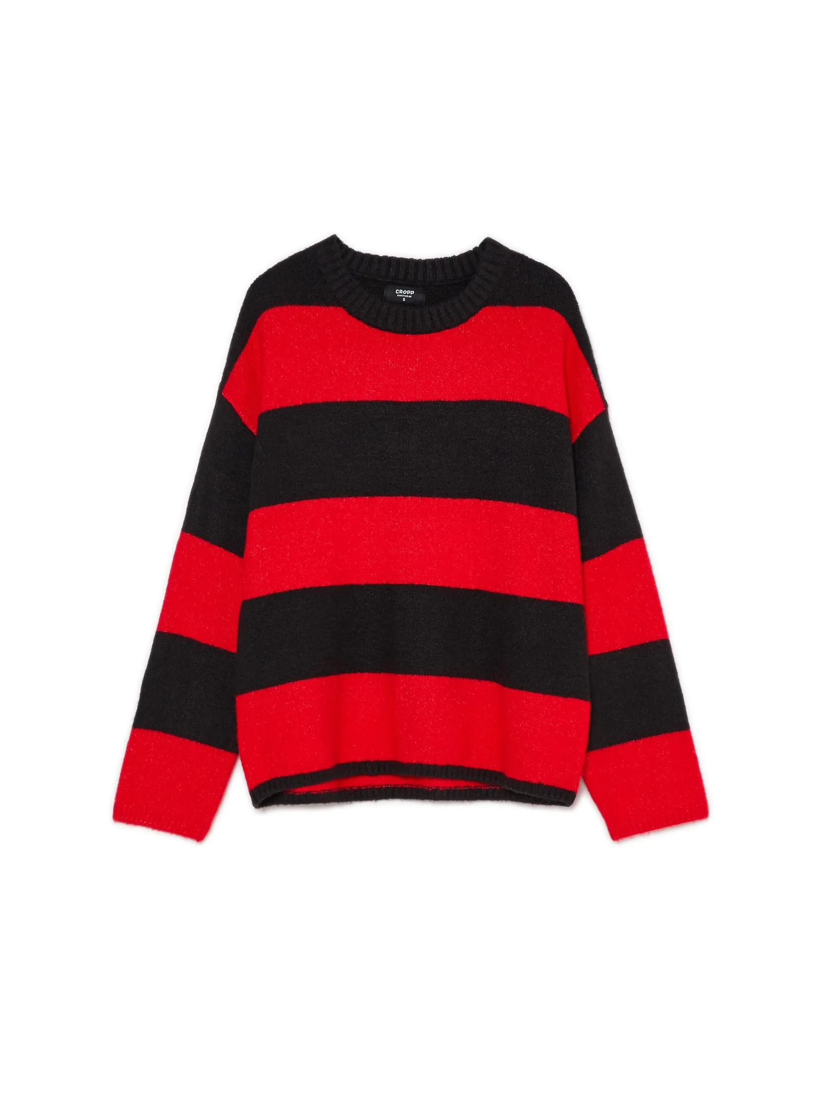 Sale Czarno- sweter w paski Swetry