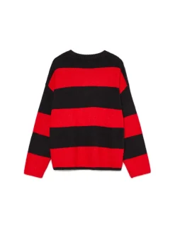 Sale Czarno- sweter w paski Swetry