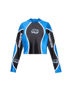 Clearance Czarno-niebieska koszulka longsleeve Baltic Games Koszulki, Topy