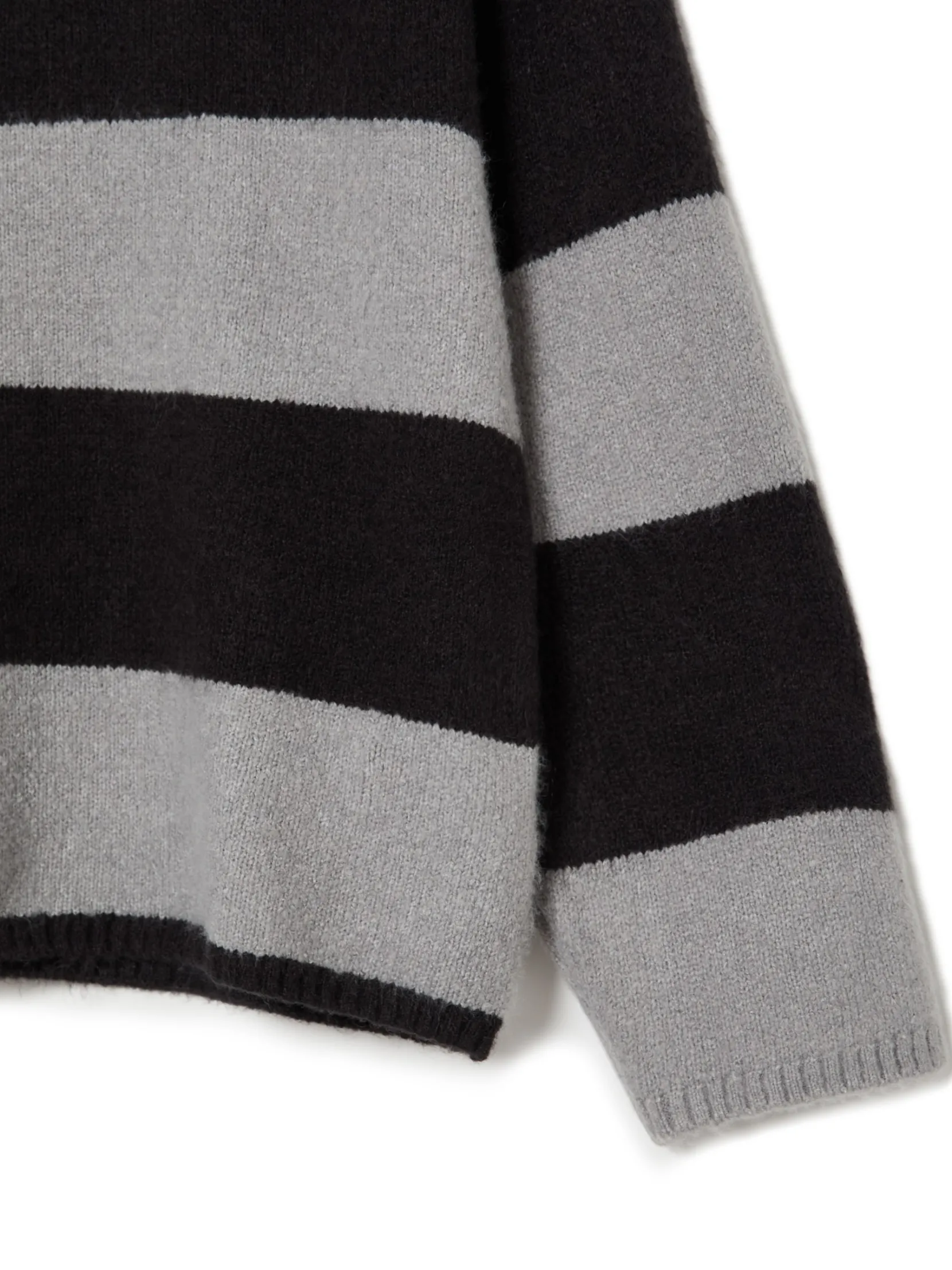 Fashion Czarno-szary sweter w paski Swetry