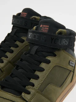 Hot Czarno-zielone sneakersy Sneakersy|Za Kostkę