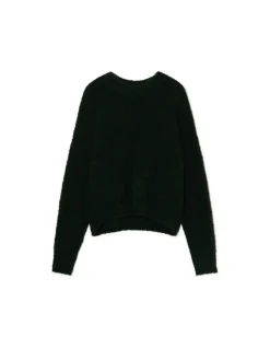 Discount Czarny gładki sweter Swetry