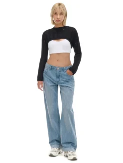 Clearance krótki sweter Swetry