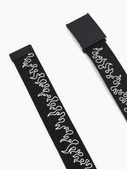 Fashion pasek do spodni z motywem płomieni Paski
