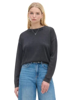 Outlet sweter z efektem sprania Swetry