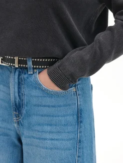 Outlet sweter z efektem sprania Swetry