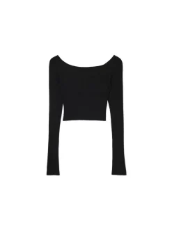 Discount sweter z odkrytymi ramionami Swetry
