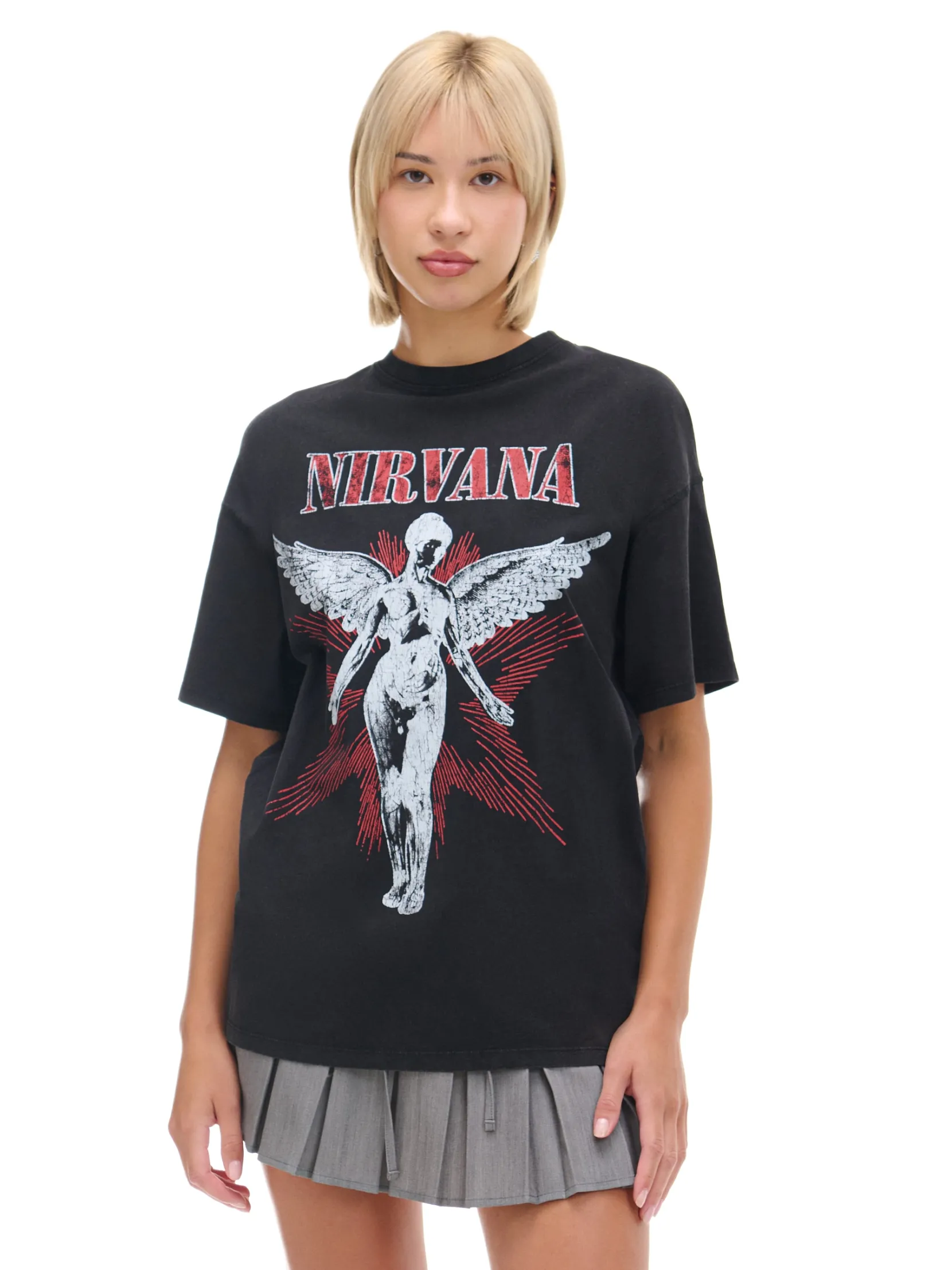 Sale T-shirt oversize z grafiką Nirvana UNISEX Unisex|Unisex
