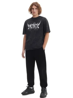Hot T-shirt z efektem acid wash Koszulki