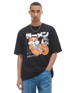 Clearance T-shirt z nadrukiem lisa Koszulki