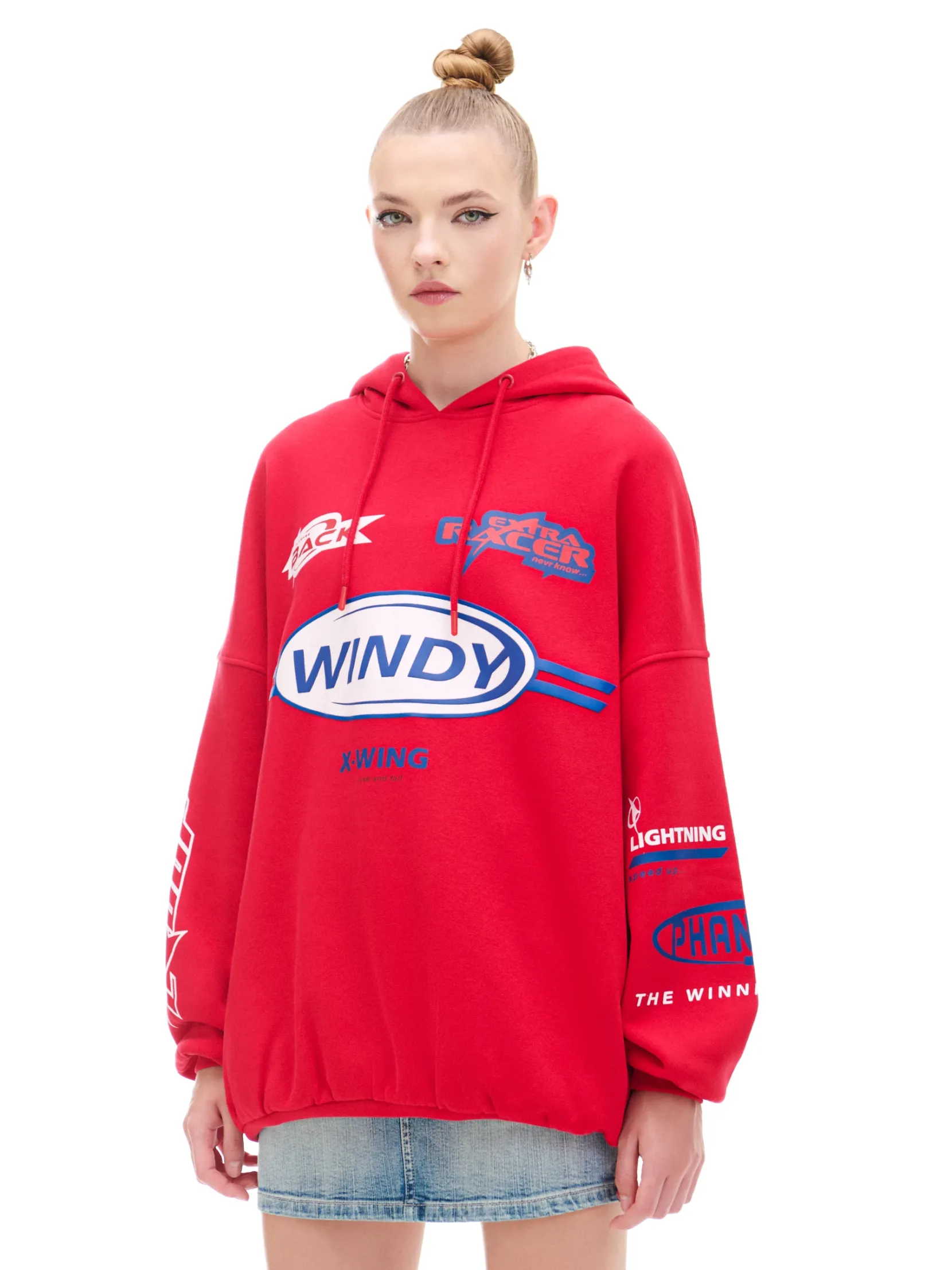Online Czerwona bluza z motywem racingowym UNISEX Unisex|Unisex