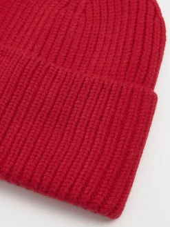 Fashion Czerwona czapka beanie Czapki