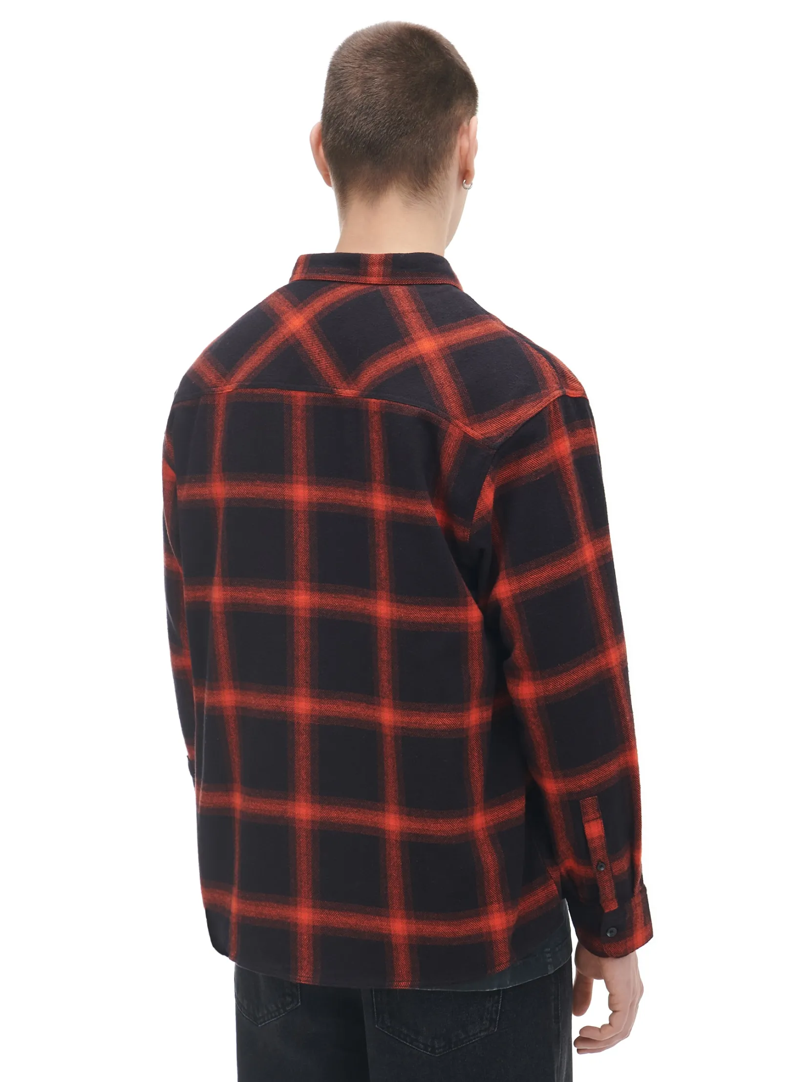 Clearance Czerwona flanelowa koszula w kratę Koszule