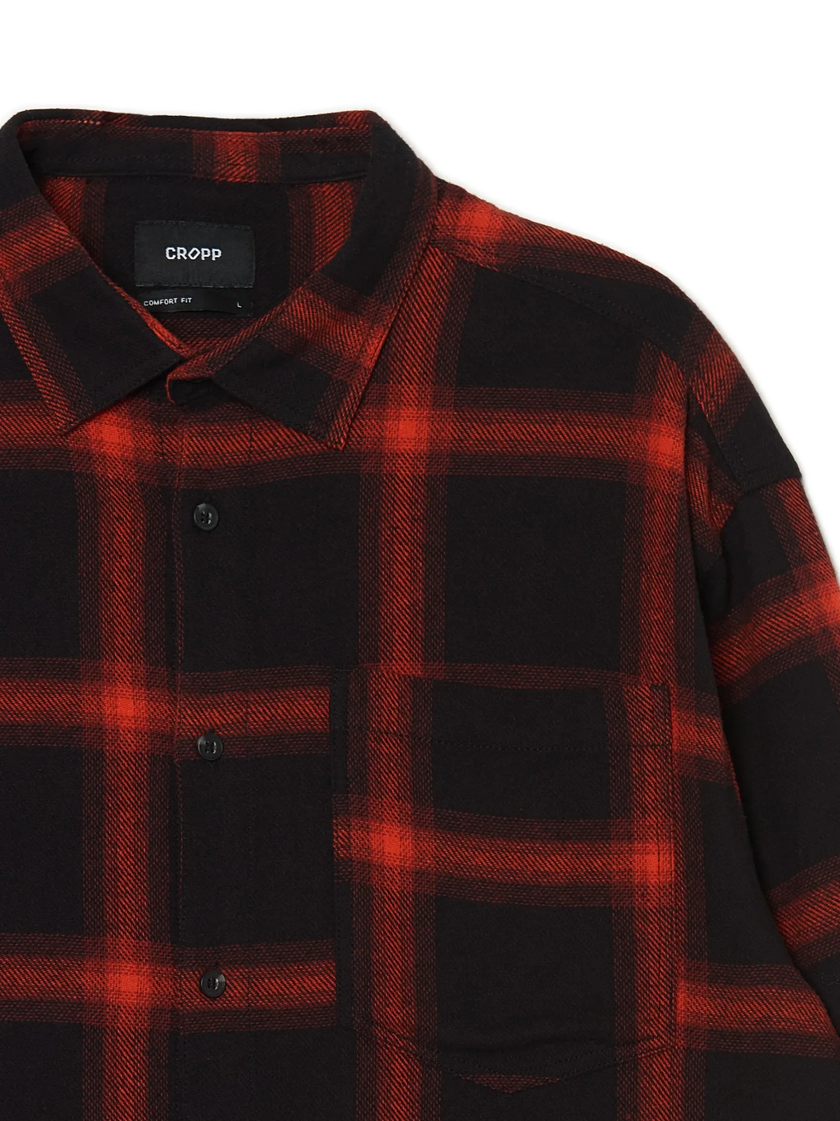 Clearance Czerwona flanelowa koszula w kratę Koszule