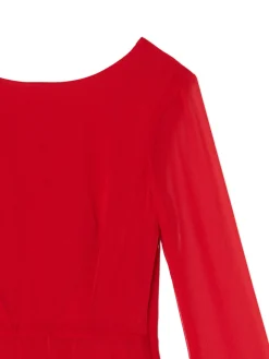 Fashion Czerwona sukienka mini z falbanami Sukienki, Kombinezony