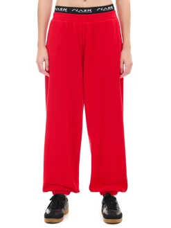 Fashion Czerwone dresowe joggery Spodnie