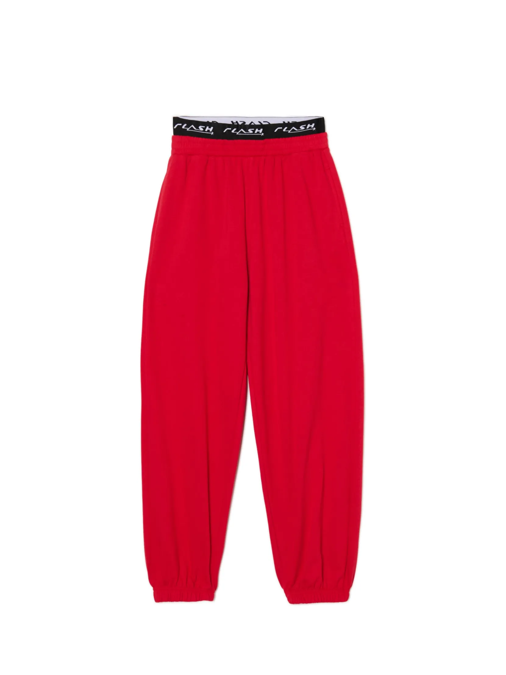 Fashion Czerwone dresowe joggery Spodnie