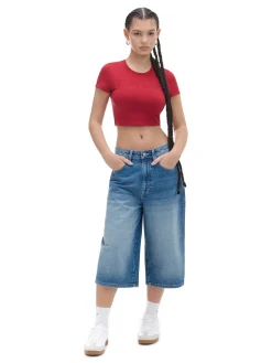 New crop top z cyrkoniami Koszulki, Topy