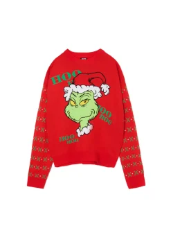 Online sweter świąteczny Grinch Ubrania Świąteczne|Swetry