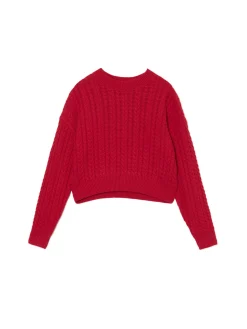 Sale sweter z warkoczowym splotem Swetry