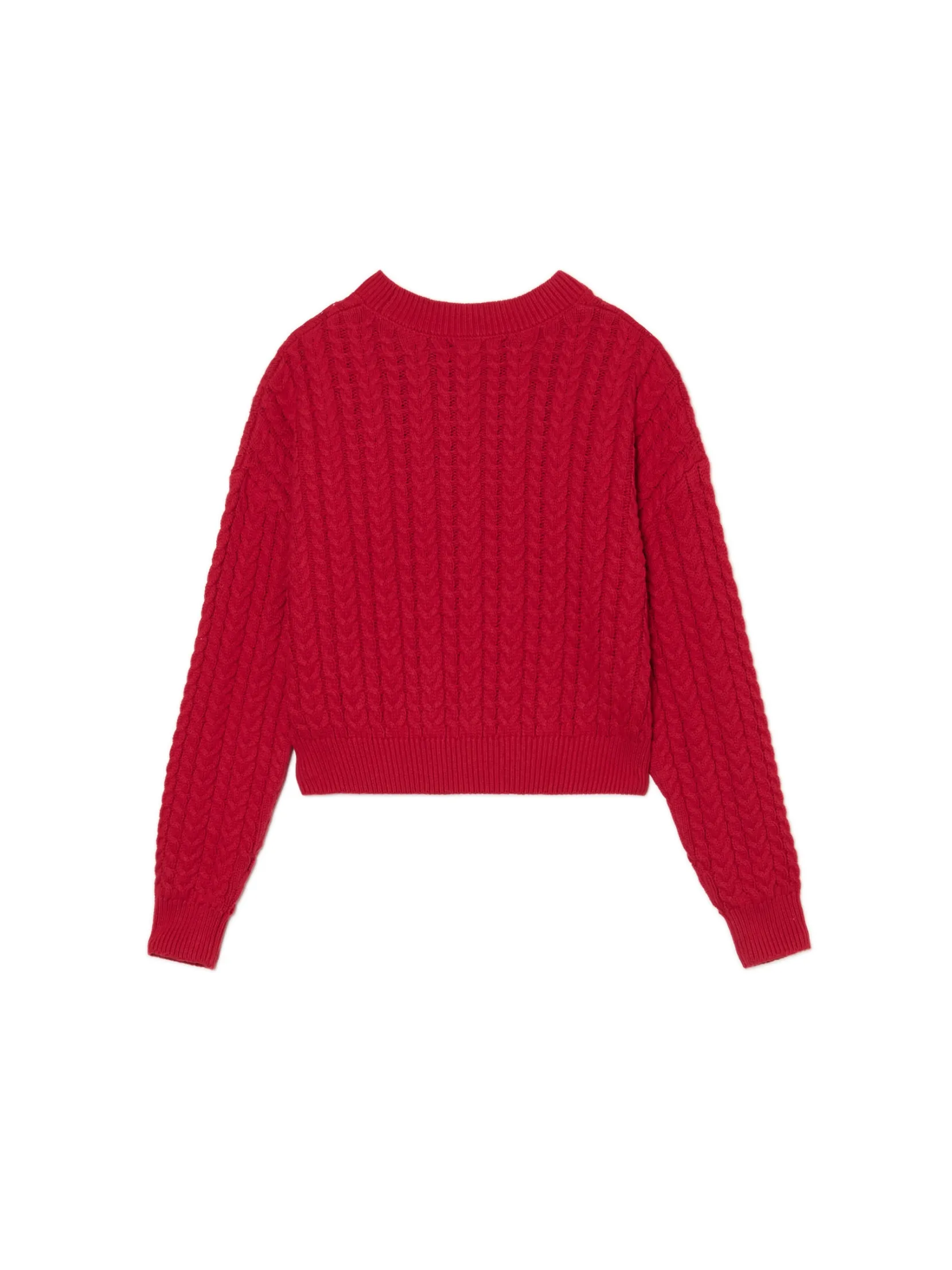 Sale sweter z warkoczowym splotem Swetry
