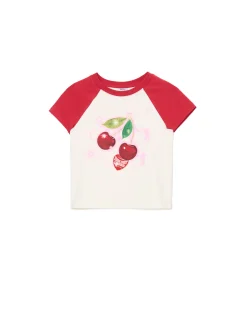Hot Dopasowany T-shirt z wiśniami Koszulki, Topy