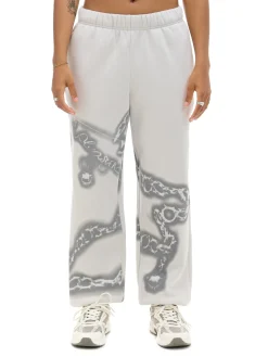 Discount Dresowe joggery z motywem łańcucha Spodnie|Sety