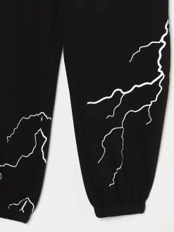 Best Dresowe joggery z odblaskowym printem Spodnie