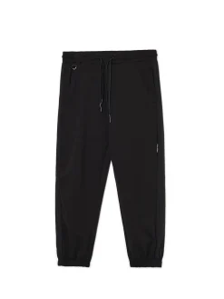 Discount Dresowe joggery z podwójnymi troczkami Spodnie