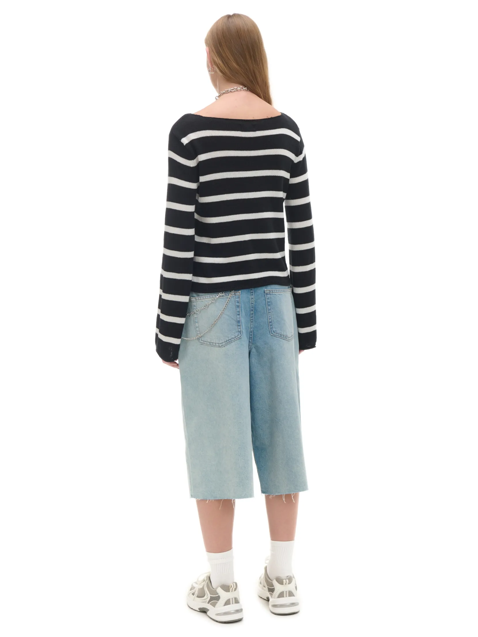Clearance Dzianinowy sweter w paski Swetry