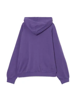 Online Fioletowa bluza z kapturem i nadrukami Bluzy
