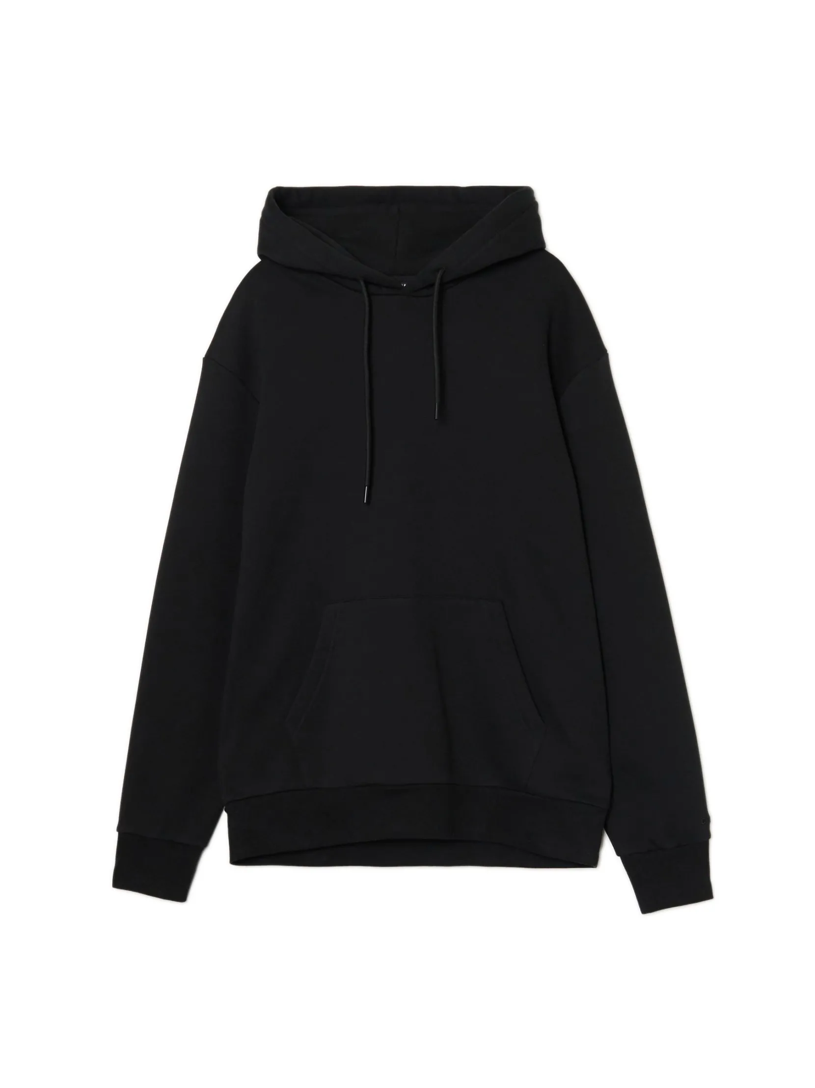 Hot Gładka czarna bluza z kapturem Bluzy