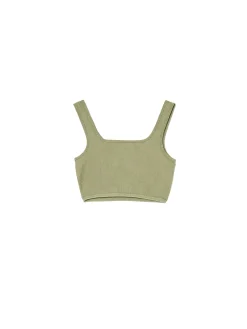 Fashion Gładki oliwkowy top Koszulki, Topy