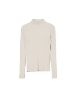 Fashion Gładki sweter z półgolfem Swetry