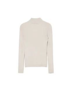 Fashion Gładki sweter z półgolfem Swetry