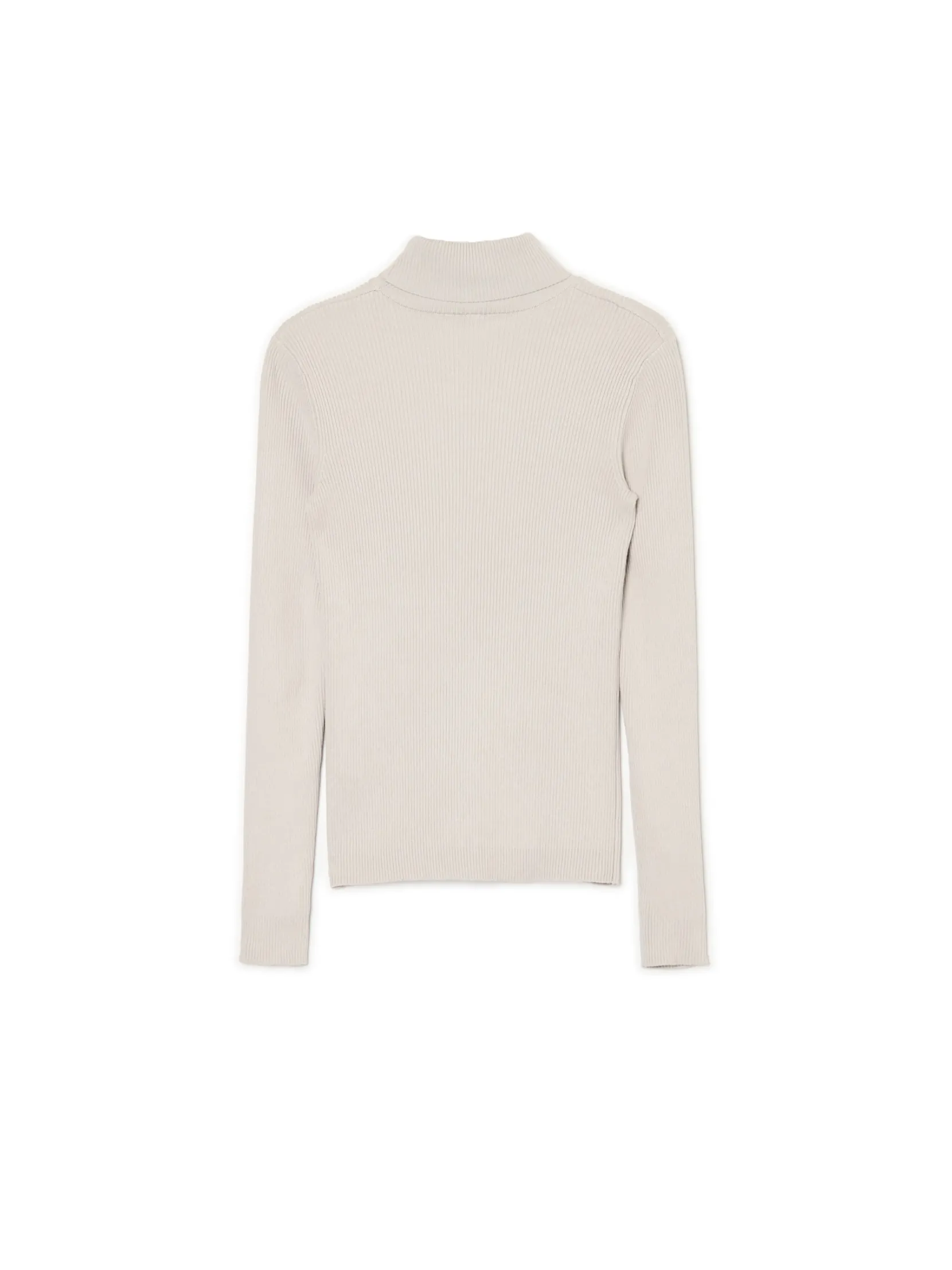 Fashion Gładki sweter z półgolfem Swetry