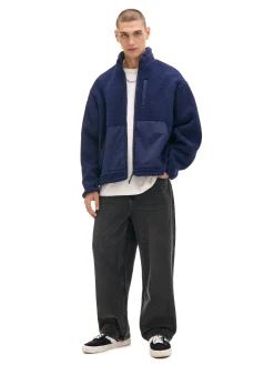 Clearance Granatowa bluza sherpa Bluzy