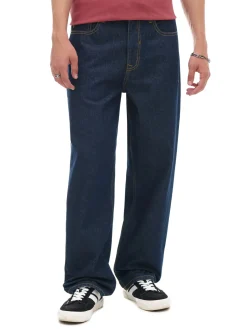 Hot Granatowe jeansy baggy Jeansy|Baggy