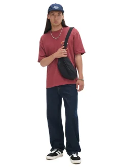 Hot Granatowe jeansy baggy Jeansy|Baggy
