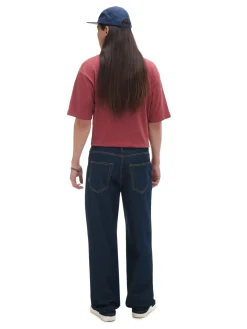 Hot Granatowe jeansy baggy Jeansy|Baggy