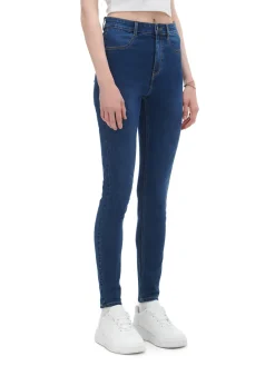 Discount Granatowe jeansy skinny Jeansy