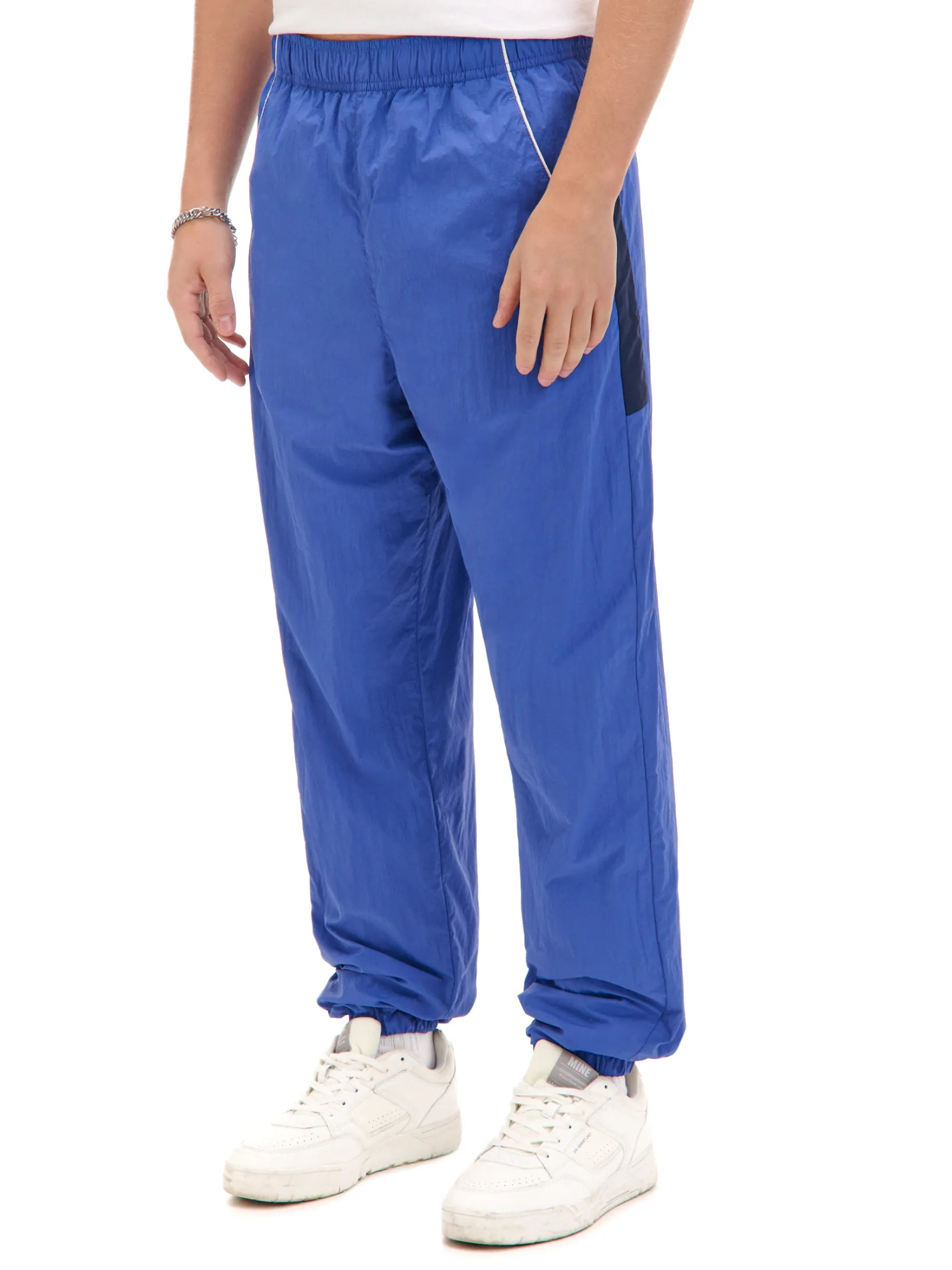 Fashion Granatowe spodnie joggery basic Spodnie|Sety